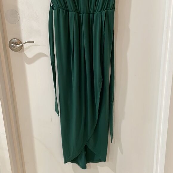 QEAREL Green midi dress cap sleeve shirtdress Small - Picture 6 of 6